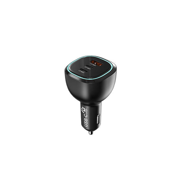 Engage 3 Port PD USB-C 165W Car Charger Black-TUR0
