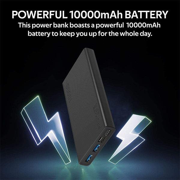 Promate Bolt-10 Ultra-Compact 10000 mAh Power Bank Black - Future Store