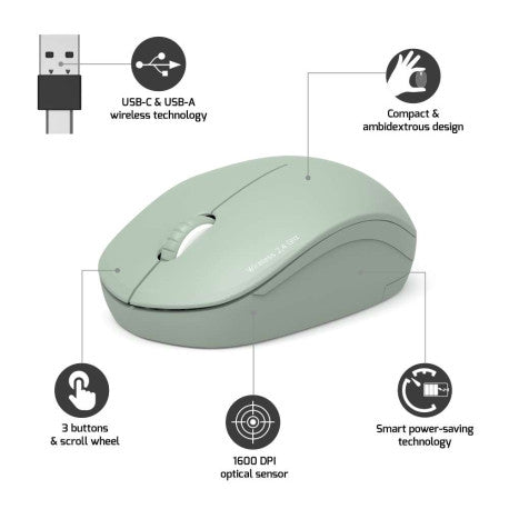 مجموعة الماوس اللاسلكية - الزيتون