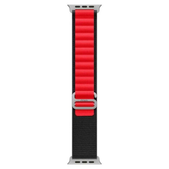 Pawa California Alpine Loop Watch Strap Ultra/Series 8 49/45/44/42MM - Red/Black