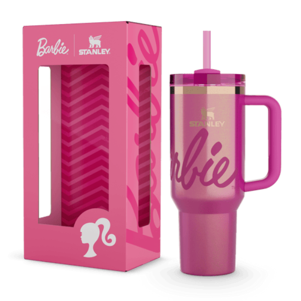 Stanley Quencher Tumbler 40 Oz (Barbie Edition)(Transparent Lid)(Global Variant)