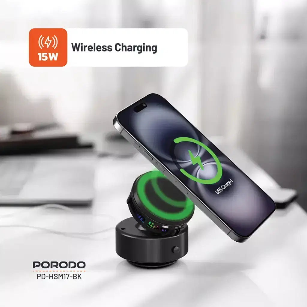 Porodo Vacuseal Magsafe Charging & Cooling  -Black