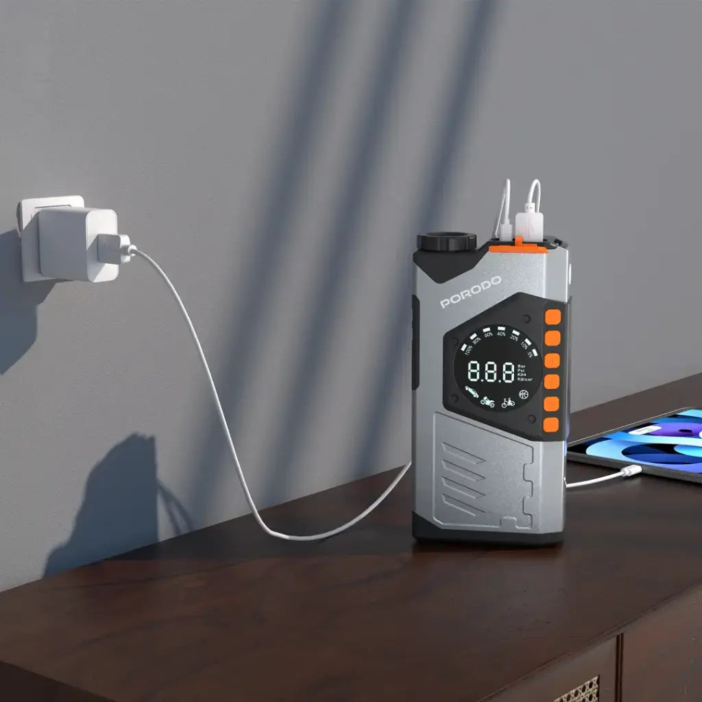 Porodo Voltboost 10000Mah Compact Utility Tool - Gray (9904907010784)