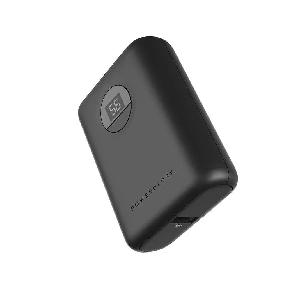 Powerology 10000Mah Power Bank Usb-A And Usb-C Black