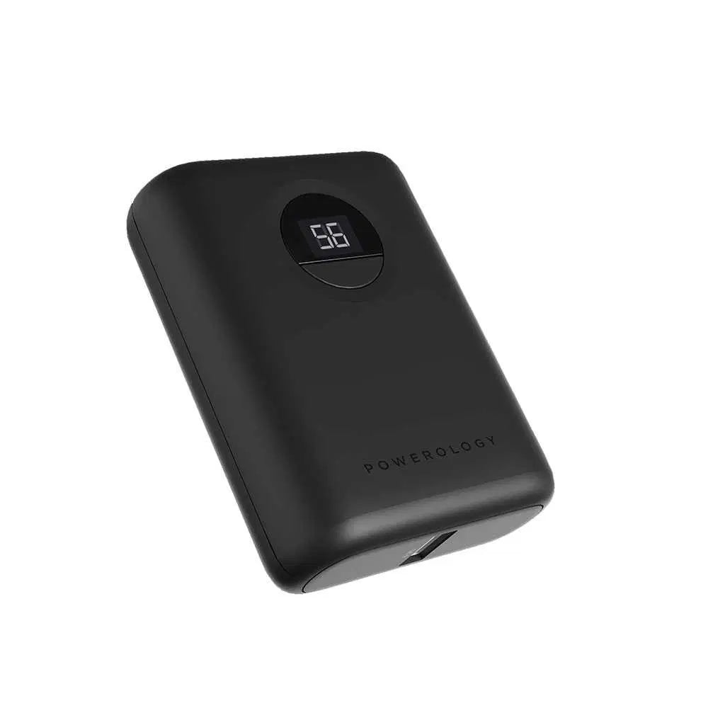 Powerology 10000Mah Power Bank Usb-A And Usb-C Black