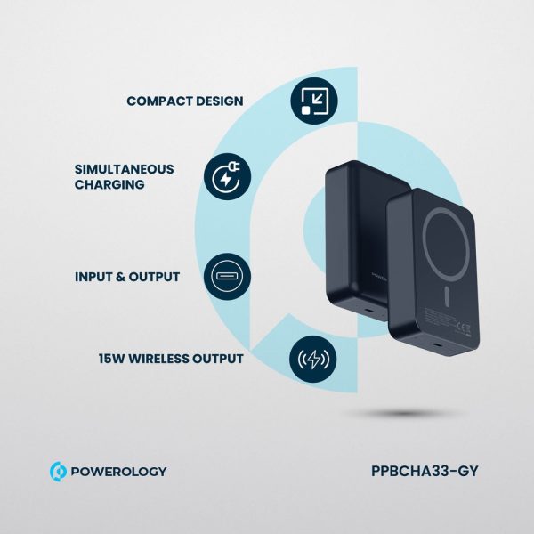 Powerology 20000Mah Magsafe Aluminum Powerbankdark Grey