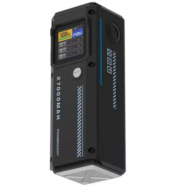 Powerology 27000Mah Smart Display Power Bank Black