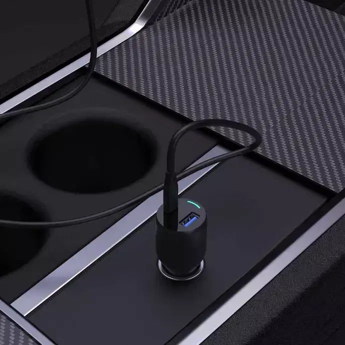 Powerology Dual Port Car Charger Black