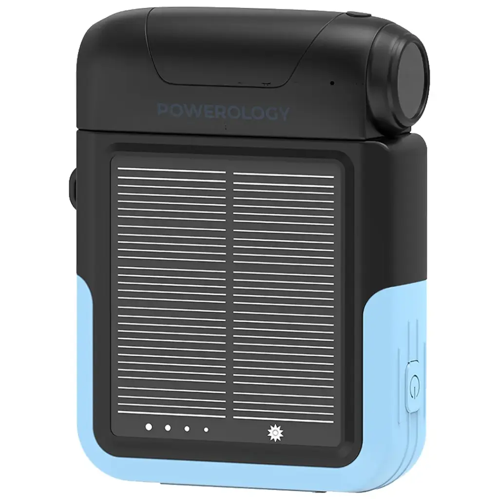 Powerology Sante 10000mAh Solar Power Bank - Black