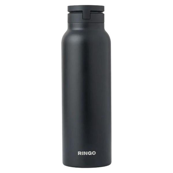 RINGO Water Bottle - 32 OZ/1 Litre - MagSafe Screw Lid / MagSafe Booster Ring (Black)