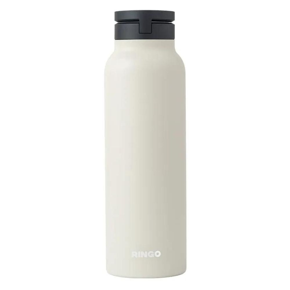 RINGO Water Bottle - 32 OZ/1 Litre - MagSafe Screw Lid / MagSafe Booster Ring (Ivory)