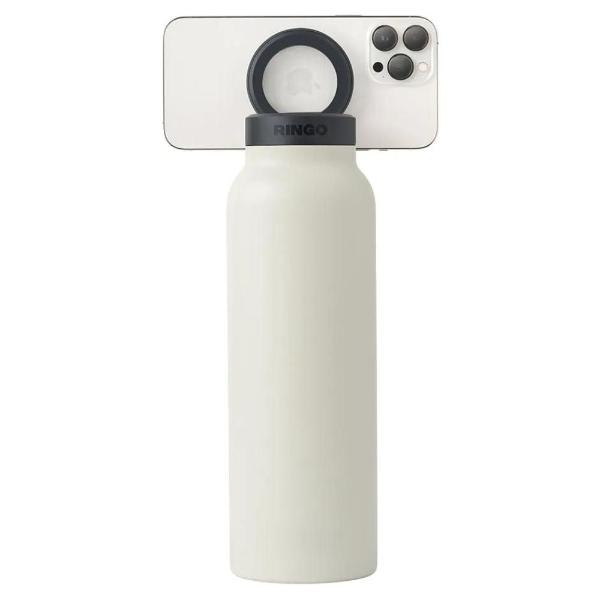 RINGO Water Bottle - 32 OZ/1 Litre - MagSafe Screw Lid / MagSafe Booster Ring (Ivory)