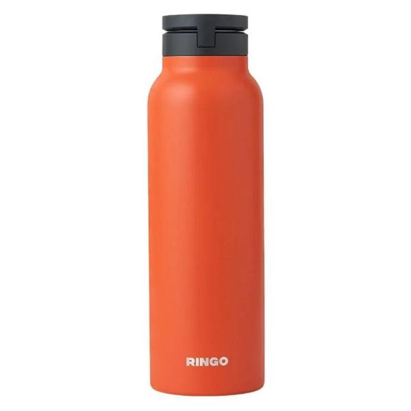 RINGO Water Bottle - 32 OZ/1 Litre - MagSafe Screw Lid / MagSafe Booster Ring (Orange)