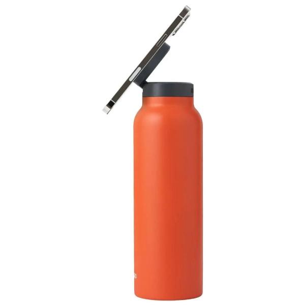 RINGO Water Bottle - 32 OZ/1 Litre - MagSafe Screw Lid / MagSafe Booster Ring (Orange)