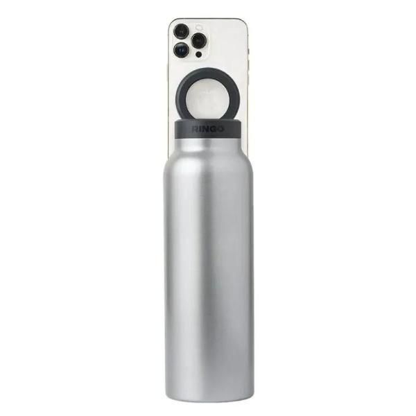 RINGO Water Bottle - 32 OZ/1 Litre - MagSafe Screw Lid / MagSafe Booster Ring (Stainless)