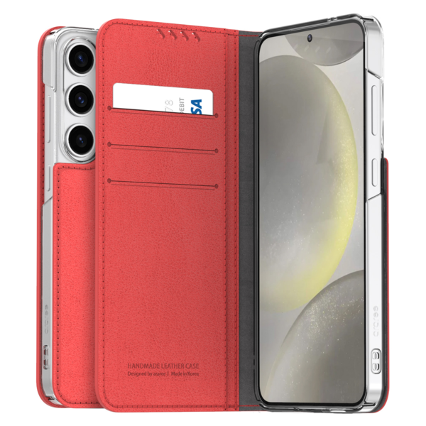 ARAREE MUSTANG DIARY WALLET CASE For SAMSUNG GALAXY S24 ULTRA - TANGERINE RED