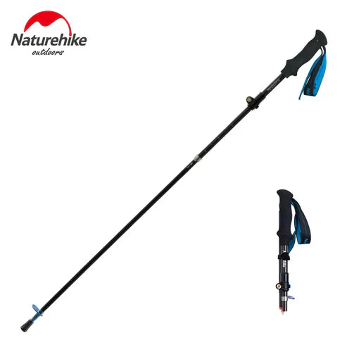Naturehike ST07 All Carbon 5-node Folding Trekking Pole - Sky Blue (115-135CM)