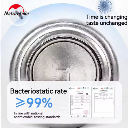 Naturehike Peak Titanium Thermos Cup - Silver (600ml)