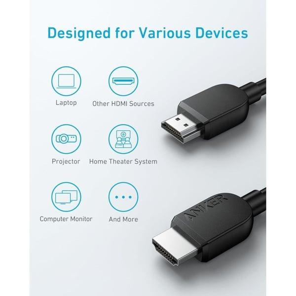 Anker HDMI 2.1 Cable (1.8m/6ft) 8K -Black