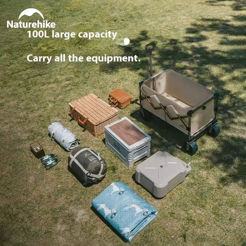 Naturehike Lightweight Folding Trolley - Smoke Gray (70L)