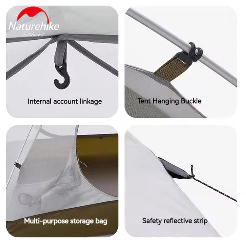 Naturehike Yunchuan Series Tent - Light Coffee Brown (210*(45+140+45)*115)