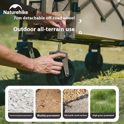 Naturehike Lightweight Folding Trolley - Black (50L)