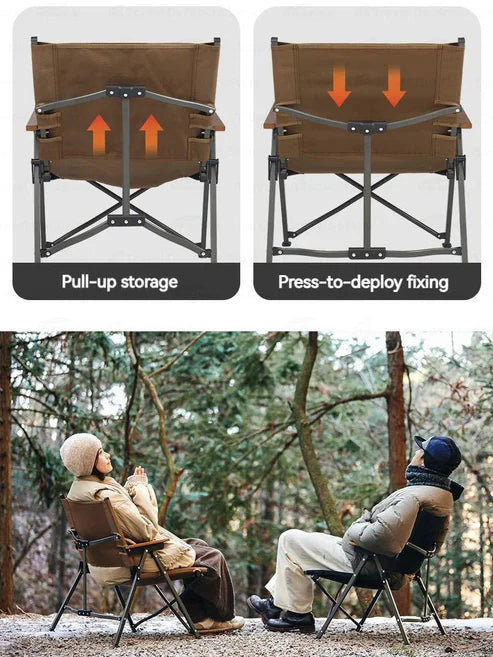 Naturehike Nightfall L04 Quick-Opening Folding Chair - Dark Coffee