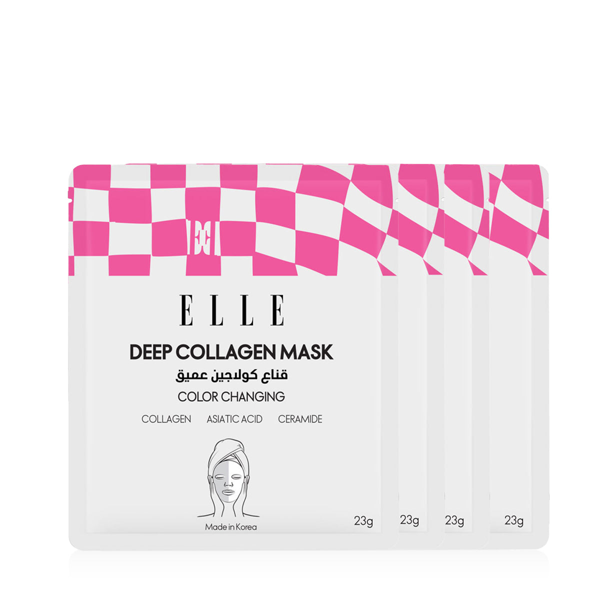 Elle Deep Collagen Color Changing Mask Pack Of 4