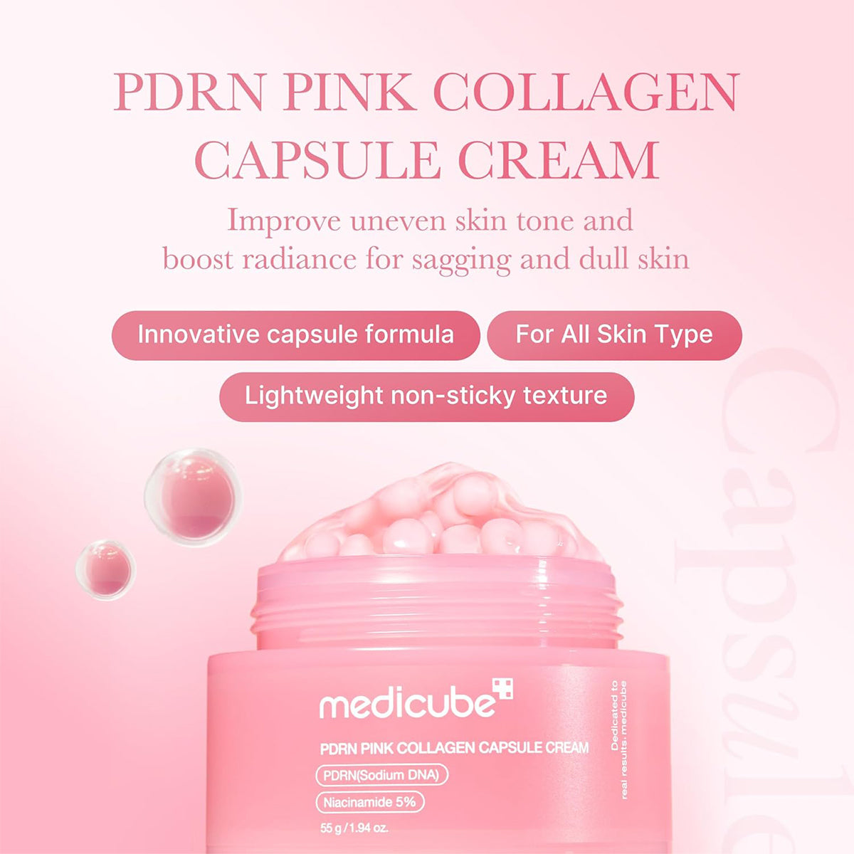 Medicube-Pdrn Pink Collagen Capsule Cream 55G
