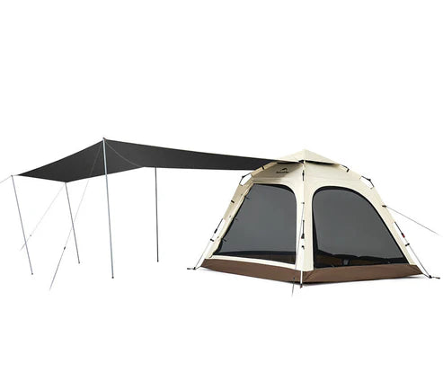 Naturehike Ango Automatic 4 people with canopy Tent - Oka Brown (240*240*175)