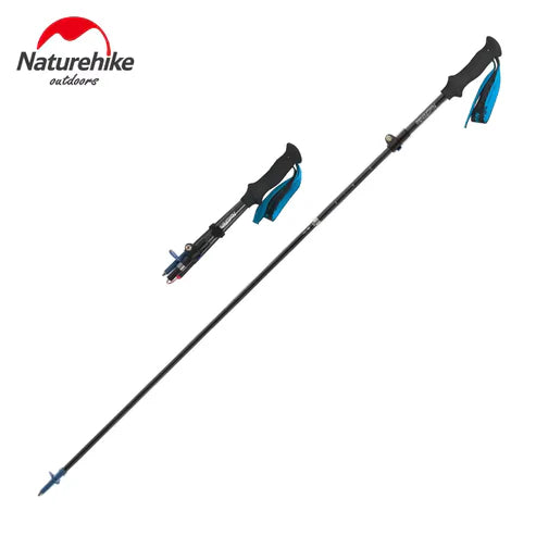 Naturehike ST07 All Carbon 5-node Folding Trekking Pole - Sky Blue (115-135CM)