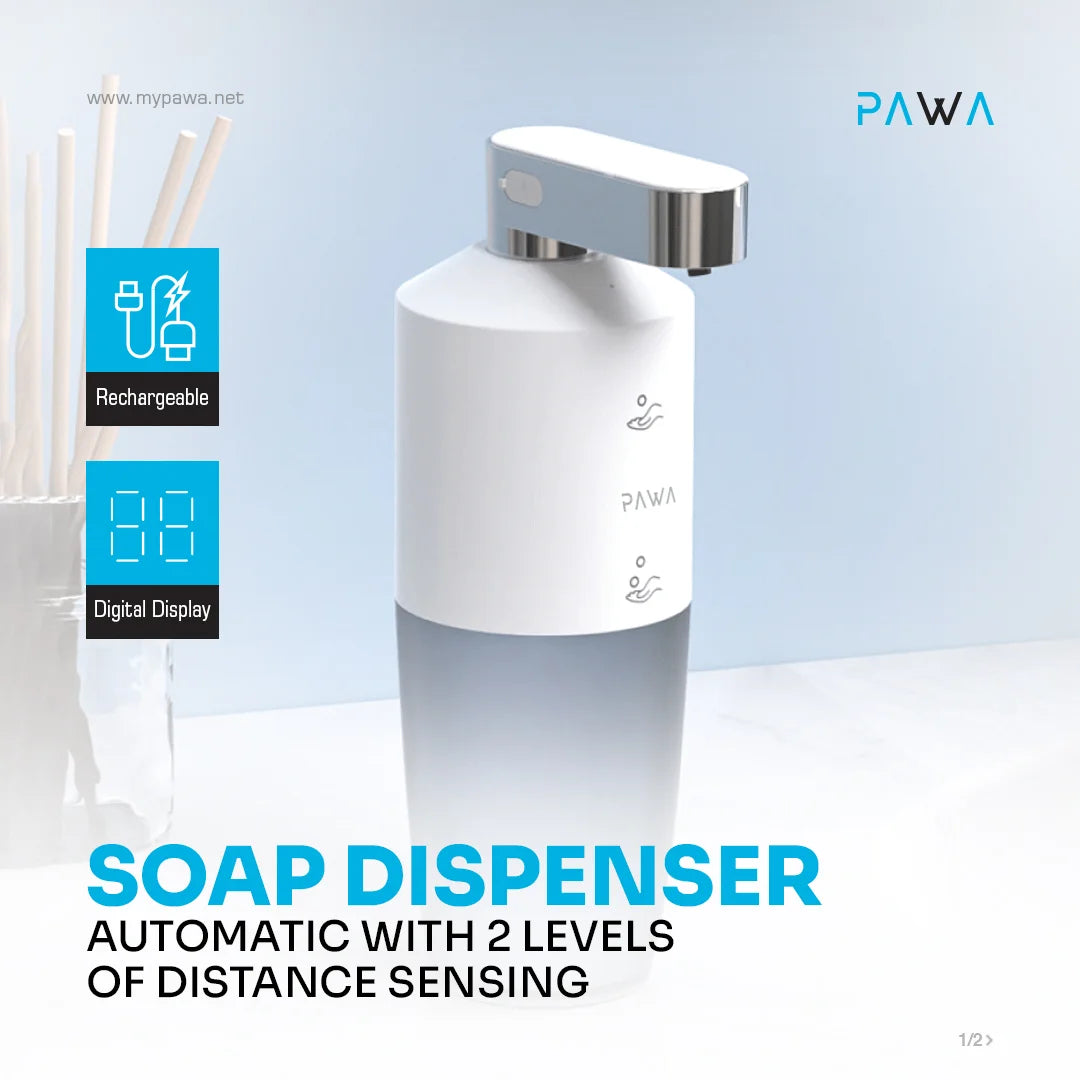 Pawa Soap Dispenser Automatic with 2 Levels of Distance Sensing.