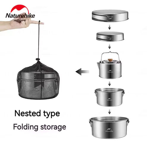 Naturehike Stainless Steel Pot Set