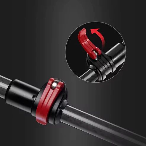 Naturehike ST10 Ultra Light Carbon Fiber Lock Trekking Pole - Fiery Red (54-120CM)