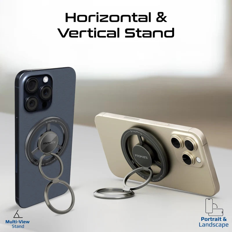 PROMATE 360 ° حامل حلقة الهاتف الذكي المغناطيسي الدوار