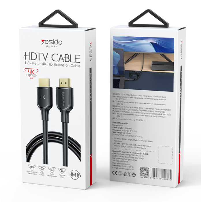 Yesido Hm16 1.8M 4K Hdmi To Hdmi Cable
