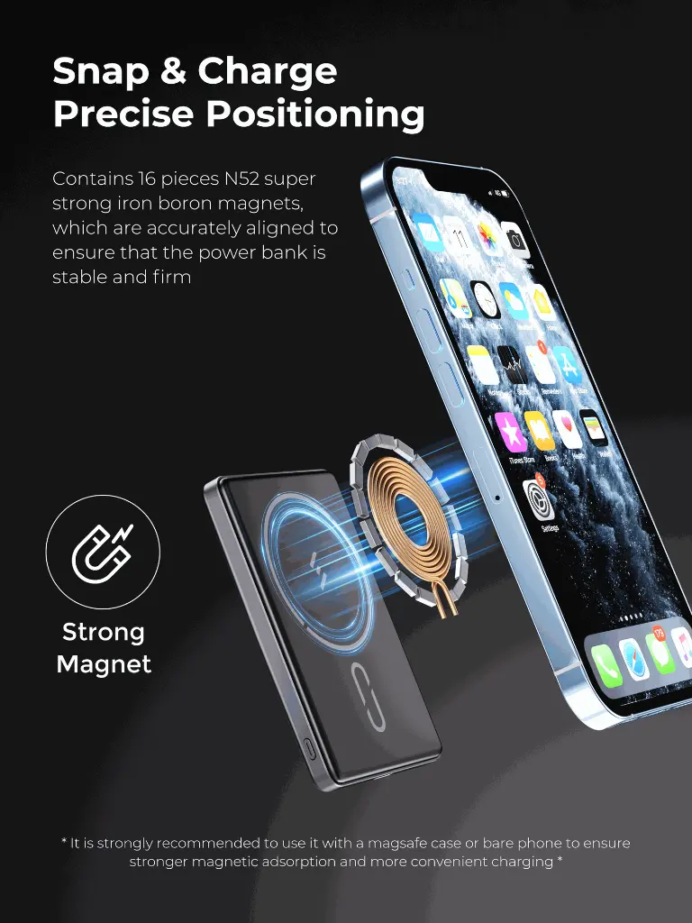 ZLOS 5000mAh Power Bank Magnetic Wireless