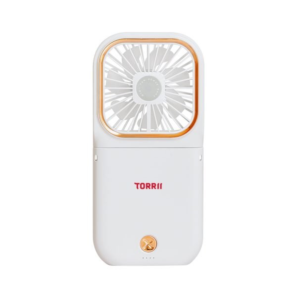 Torrii Cool+Bolt Foldable Neck Fan With 3000Mah Power bank -White