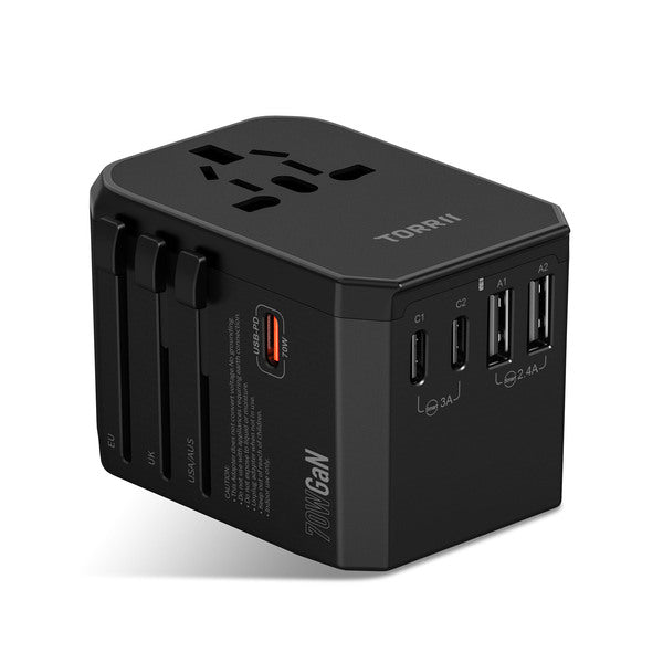 Torrii Bolt 70W Gan Universal Travel Adapter V4 – Black