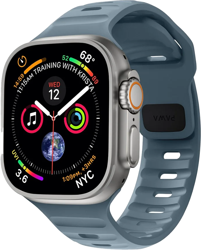 Pawa Lagos Premium Soft Silicon Strap 45/49MM - Marine Blue