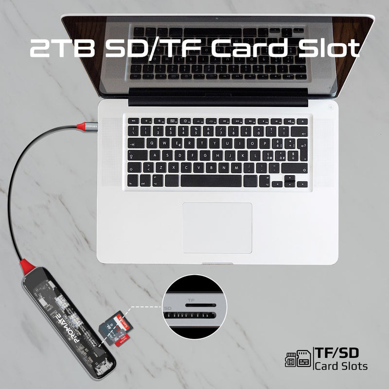 7-في 1 محور USB-C متعدد الشفافة مع تسليم الطاقة 100W-TJR0KWI