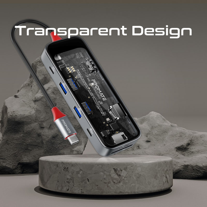 8-in-1 Transparent Ultra-Fast USB-C Hub with 100W Power Delivery - TJR ...