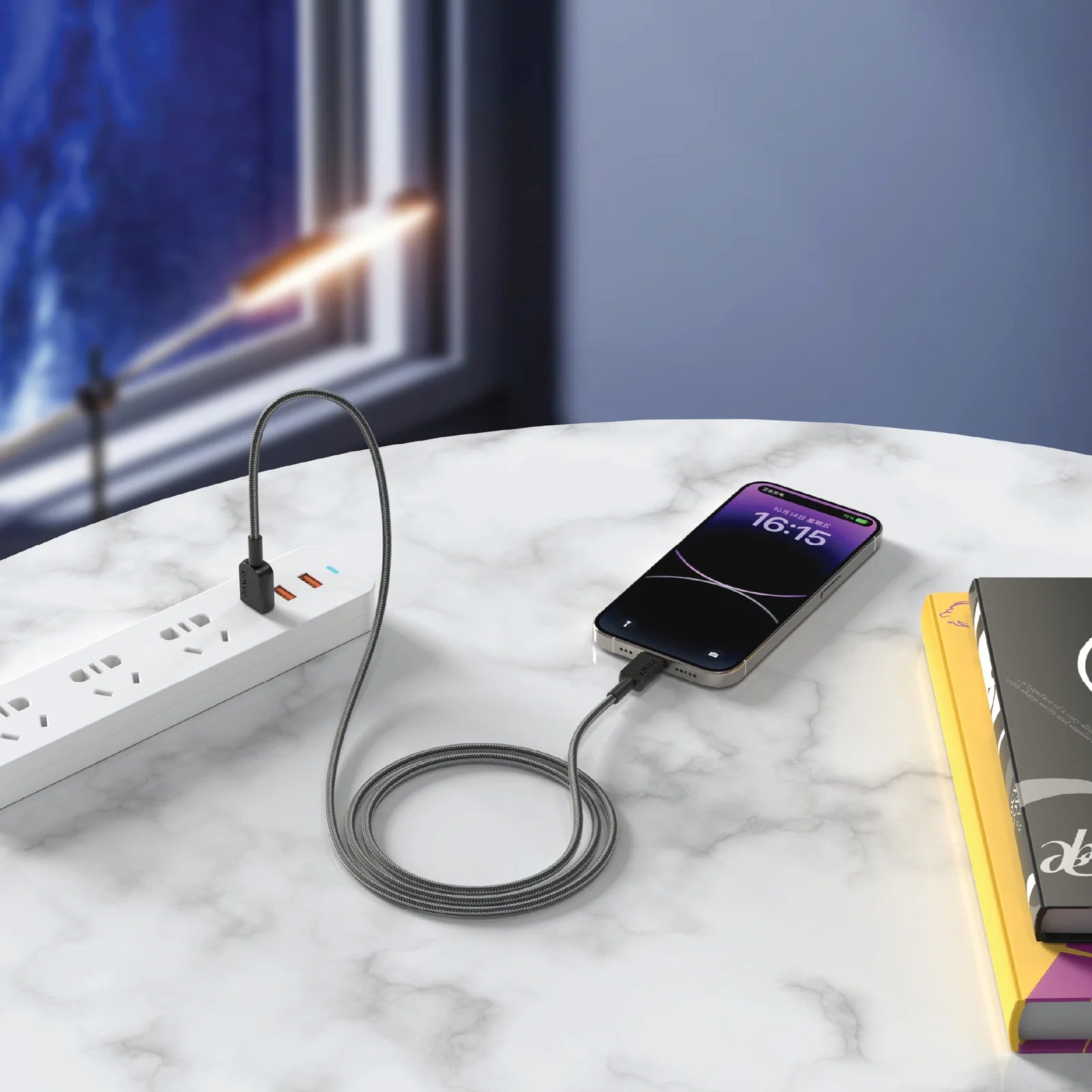 Pawa El Caro Series Usb-A To Lightning Premium Braided Cable 1.2M - Black