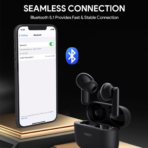 Aukey Bt Earbuds - Move Mini-S- Black-(689323784554)