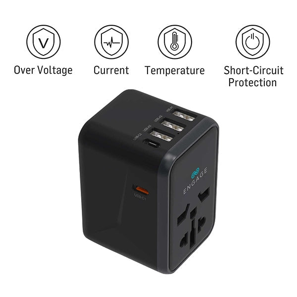 Engage 45W Universal Power Adapter/Charger with Dual PD Port-HCC8