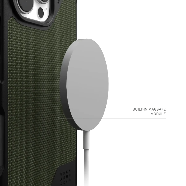 UAG iPhone 16 Pro Max Magsafe Metropolis LT Case Kevlar Olive