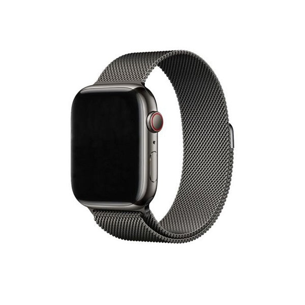 حزام جر Milan الذي تم فك تشفيره لشركة Apple Watch 45 ملم أسود