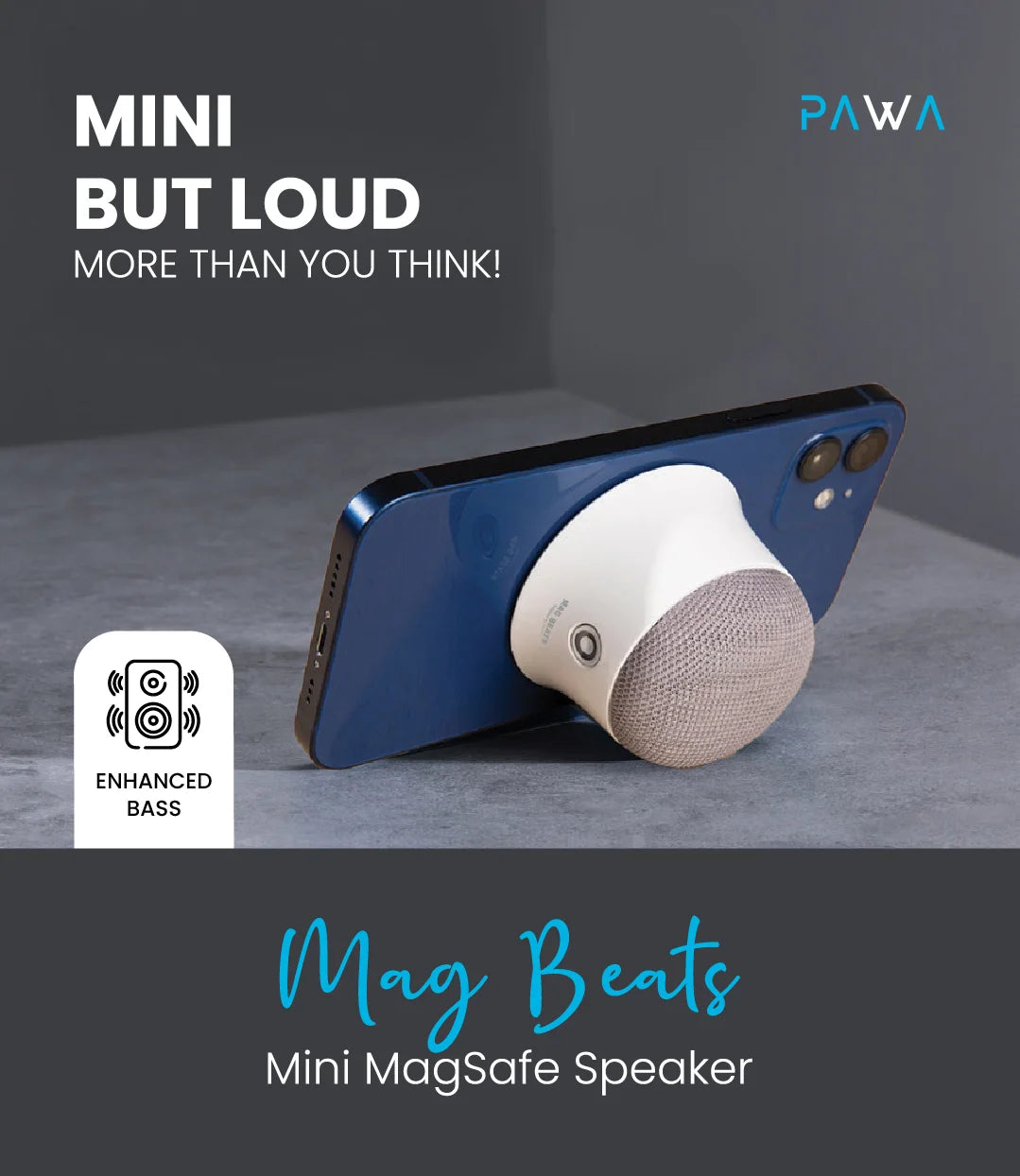 Pawa Magbeats Mini Magsafe Speaker - White