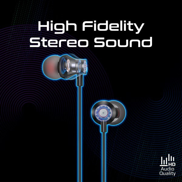 سماعات أذن أذن لبروفيات البرق المموهة بالميكروفون - الأسود - TJRPJ9V