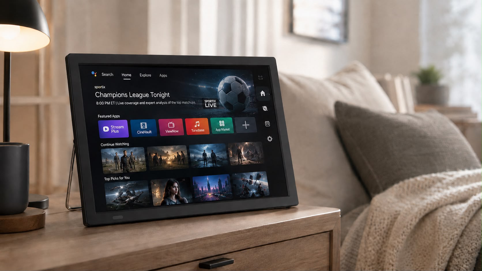 CRONY 15.6-inch Portable Smart Google TV